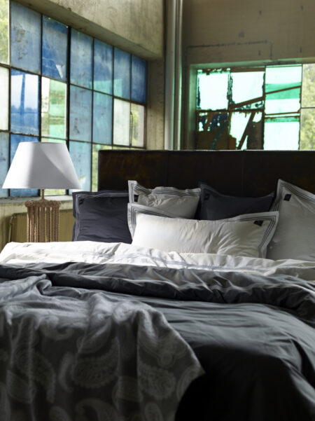 Grand Design - Bedford Grey/White Bäddset Enkel miljöbild