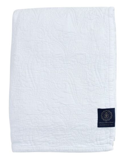 Grand Design – Floral Quilt White Överkast