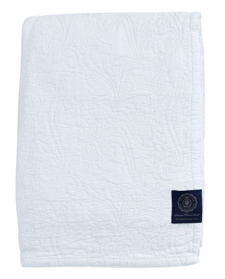 Grand Design – Floral Quilt White Överkast